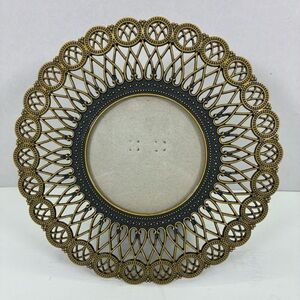 Cynthia Crowley 6” Round Metal Frame w/ Gold Tone Finish Gallery Shelf